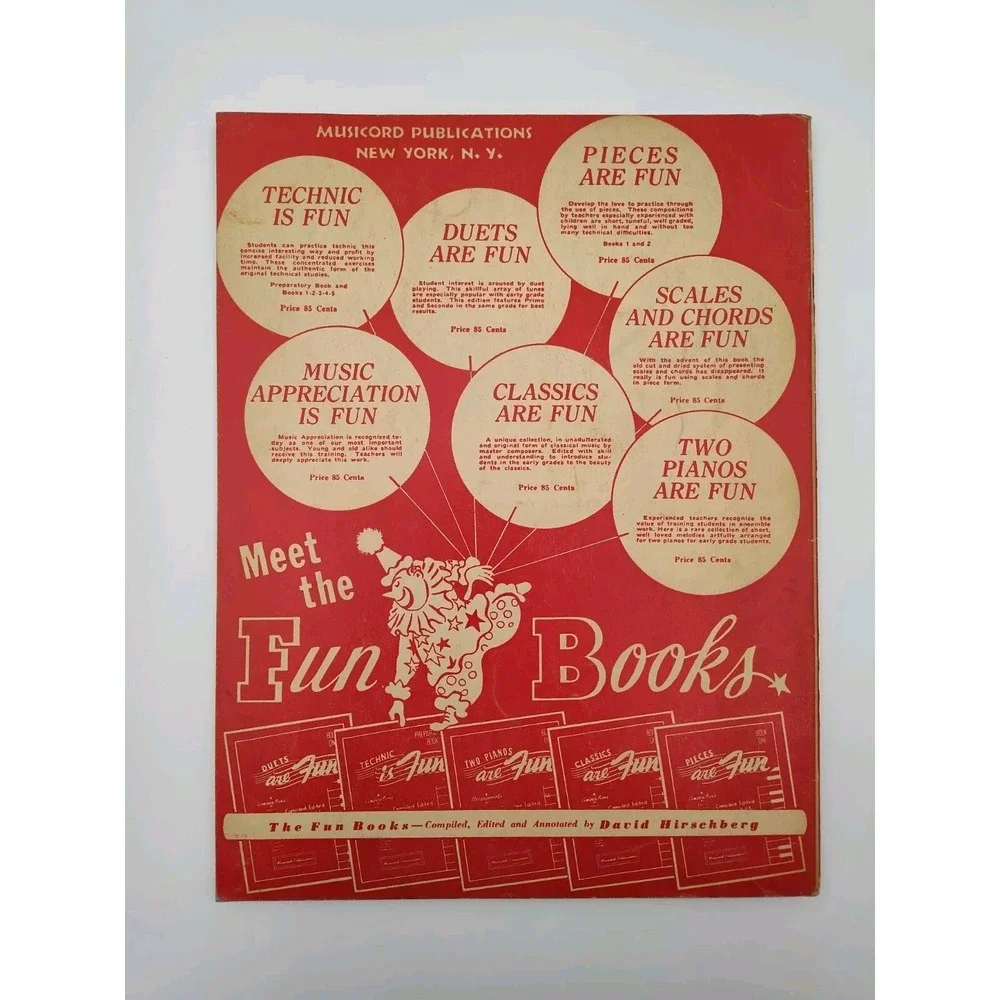 Children's‎ Piano Book Technic is Fun Book Two Hirschberg 1943 📸SEE PICS📸